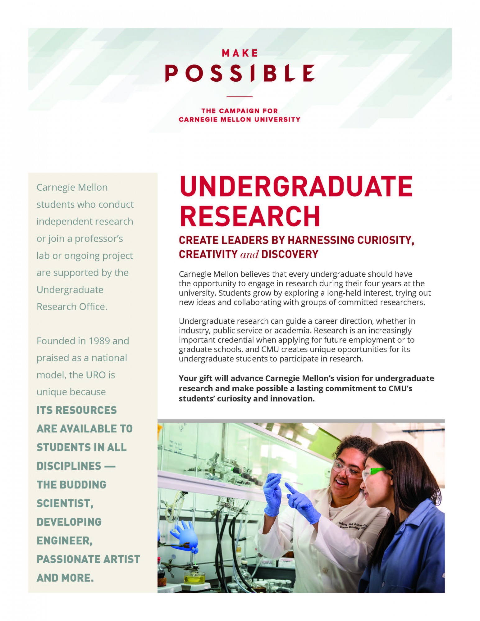 Thumbnail of Undergraduate Research info sheet